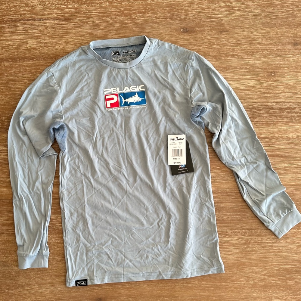 Pelagic Youth Aquatek Long-Sleeve Sun Shirt Swim Shirt NWT!